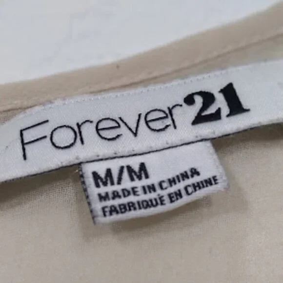 Forever 21 Sheer Embroirdered Retro Style Blouse Sz M - Picture 8 of 11